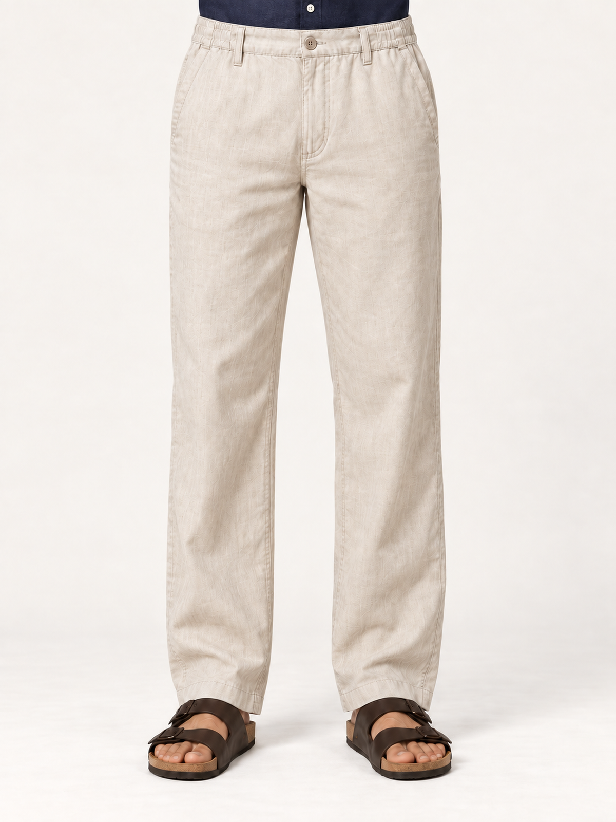 Cotton Linen Casual Pants in Beige