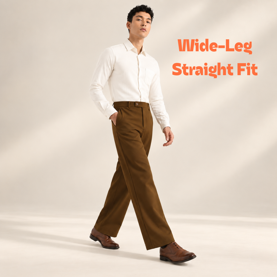Wide-Leg Straight Fit