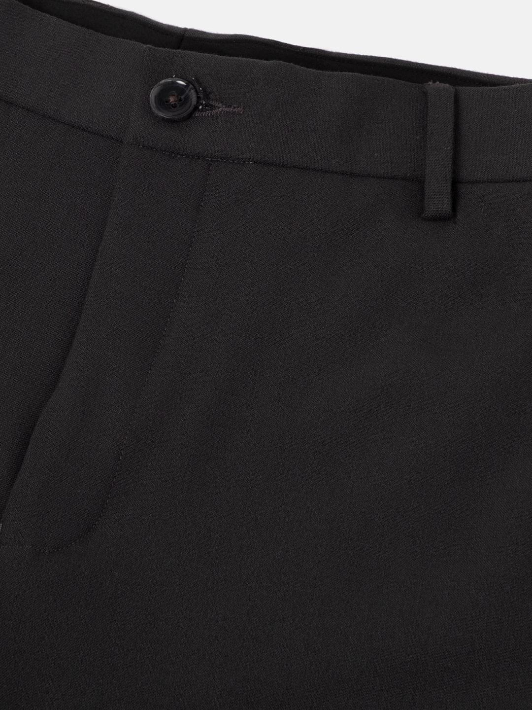 4-Way Stretch Formal Trousers in Charcoal Grey- Slim Fit