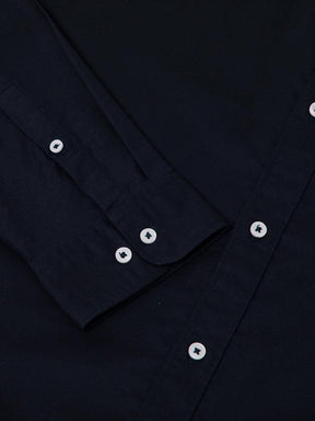 2 Way Stretch Oxford Shirt in Navy- Comfort Fit