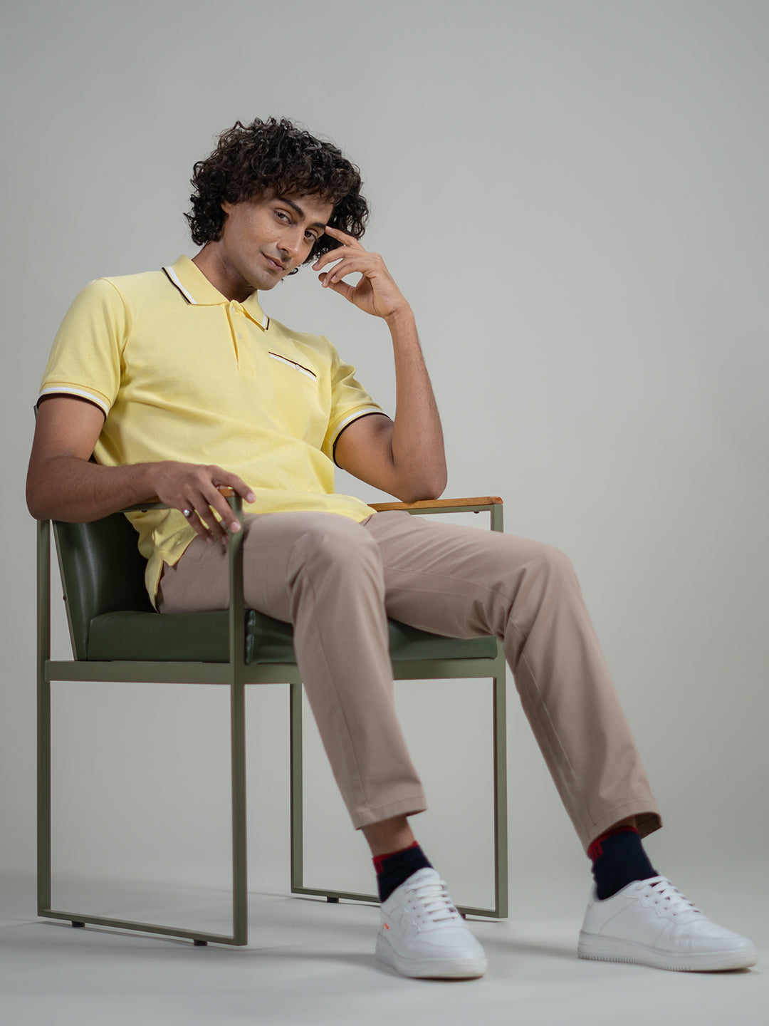 Pure Cotton Polo in Lemonade