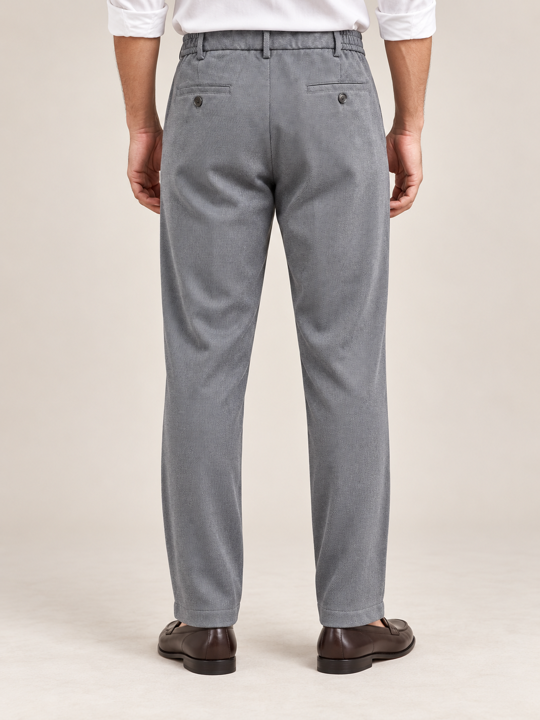 Korean Comfort Fit Pants in Light Grey