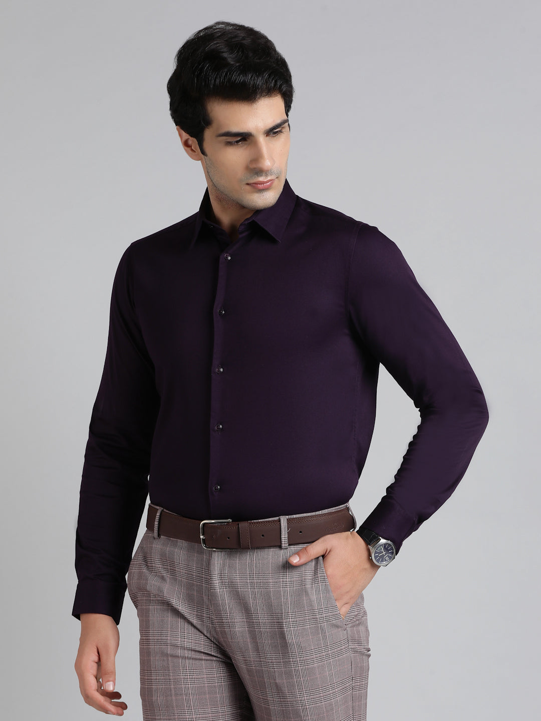 LuxeStretch™ Shirt in Wine