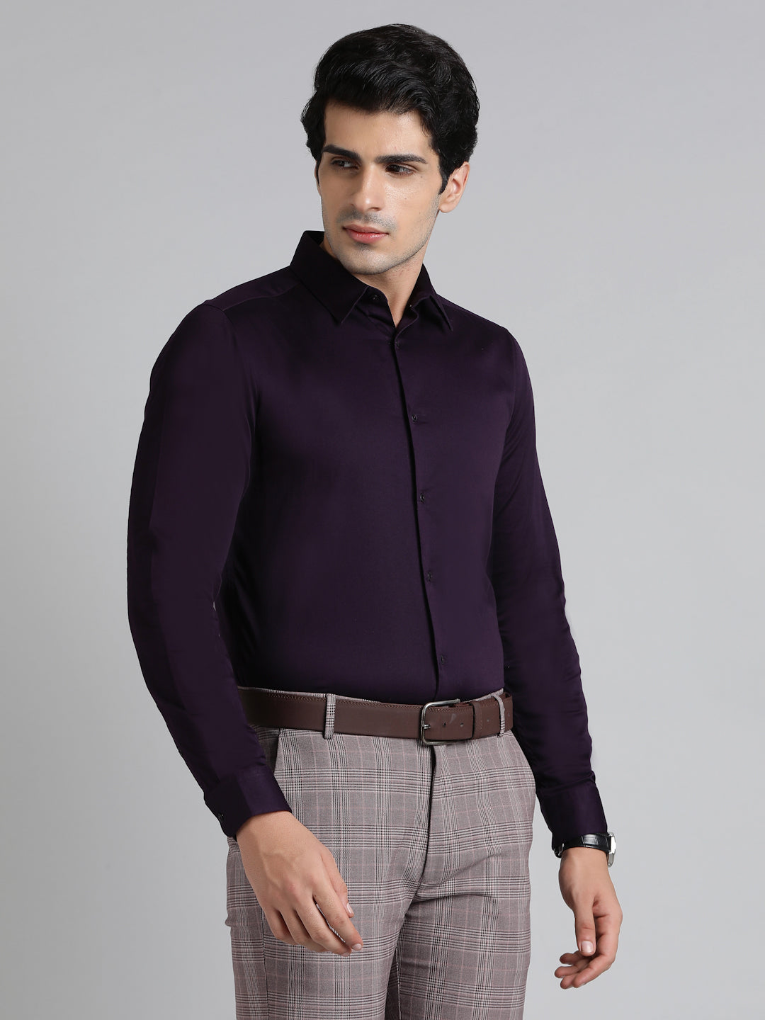 LuxeStretch™ Shirt in Wine