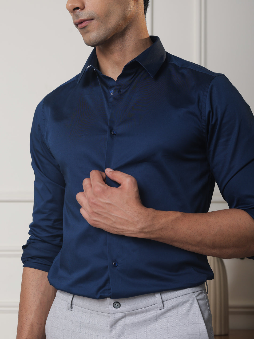 LuxeStretch™ Shirt in Midnight Blue