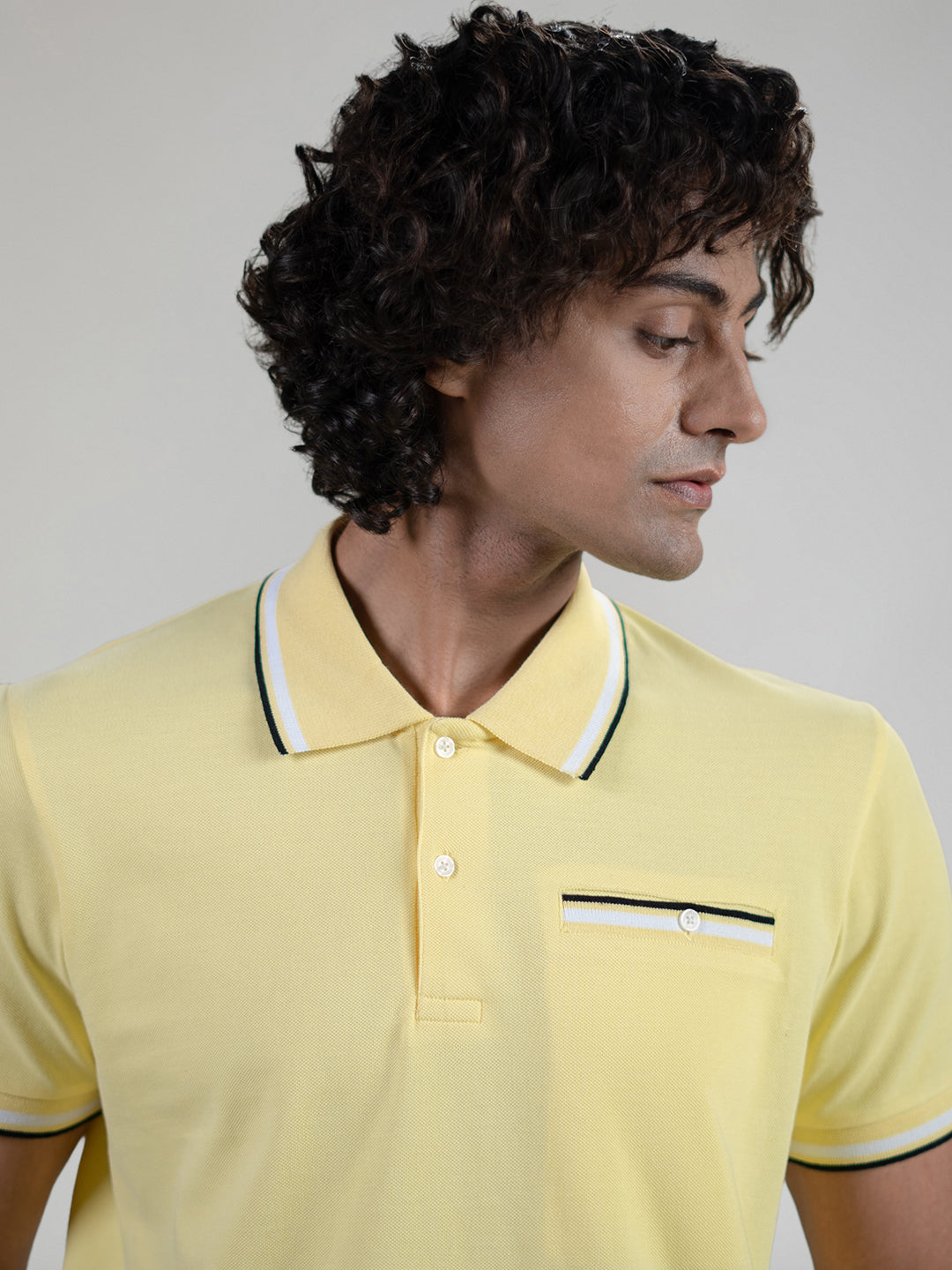 Pure Cotton Polo in Lemonade