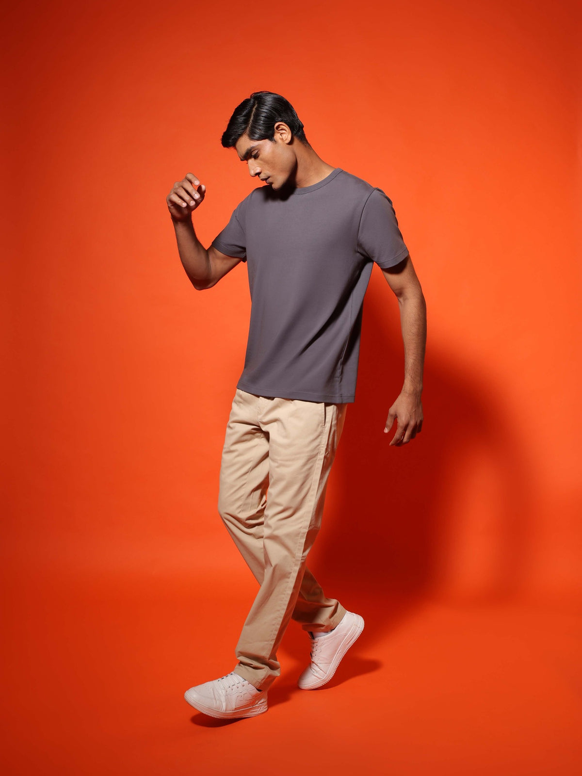 4-Way Stretch T-Shirt in Dark Grey