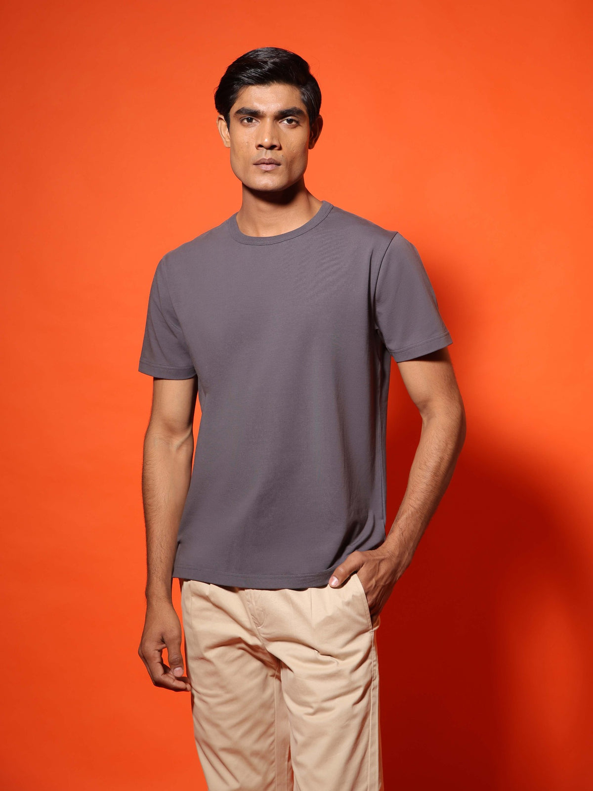 grey round neck tshirt by SUBTRACT