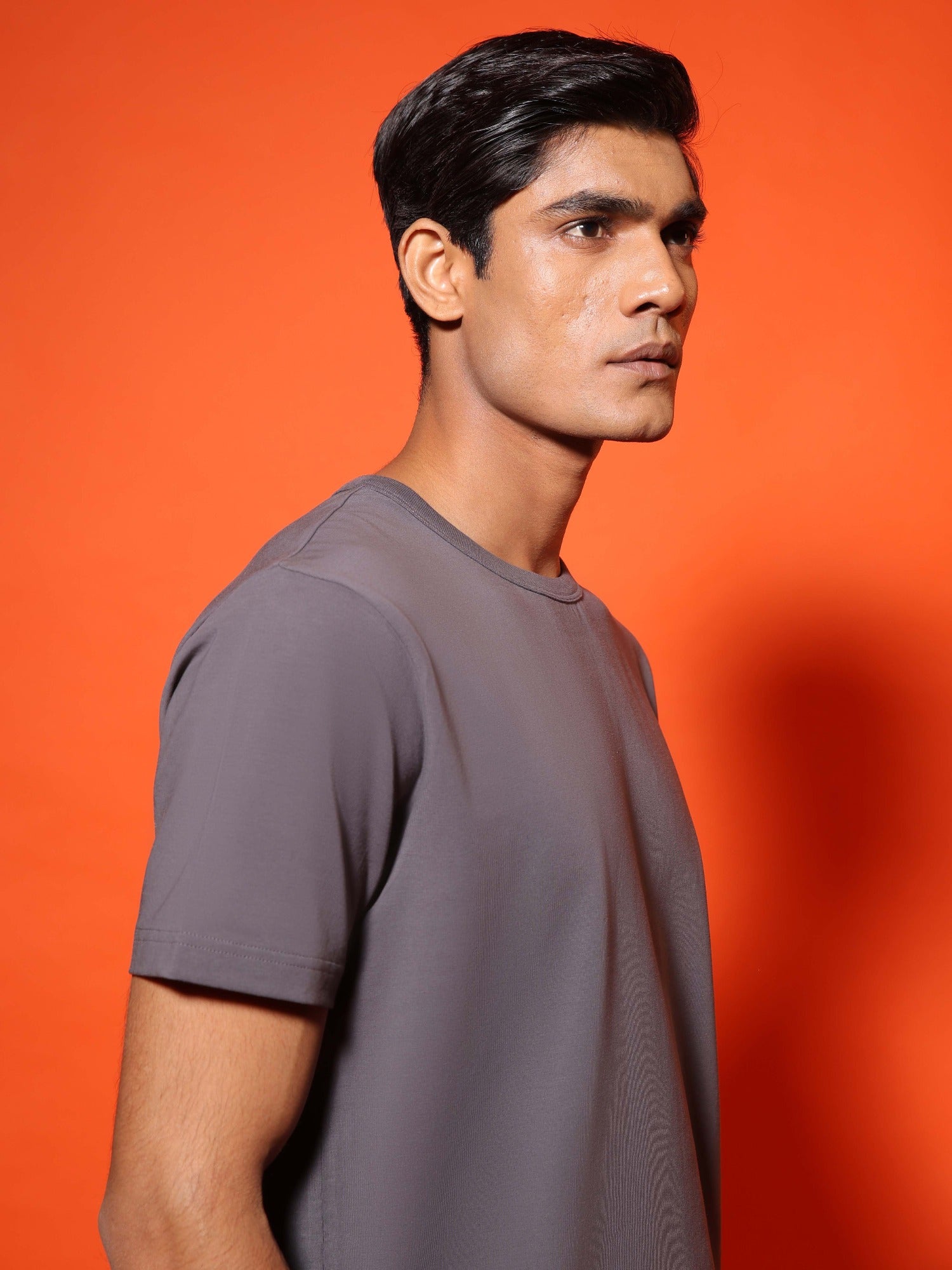 4-Way Stretch T-Shirt in Dark Grey