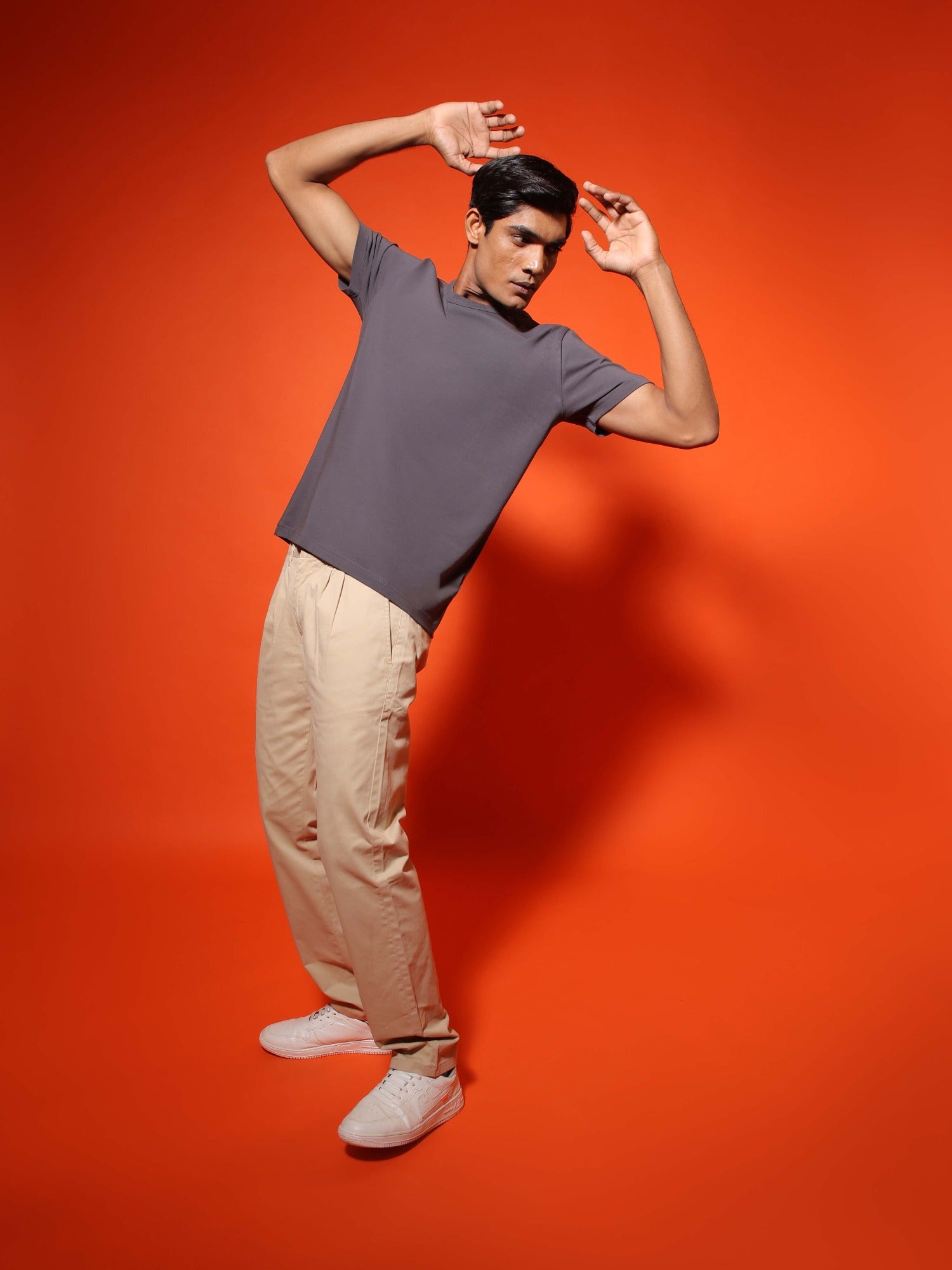 4-Way Stretch T-Shirt in Dark Grey