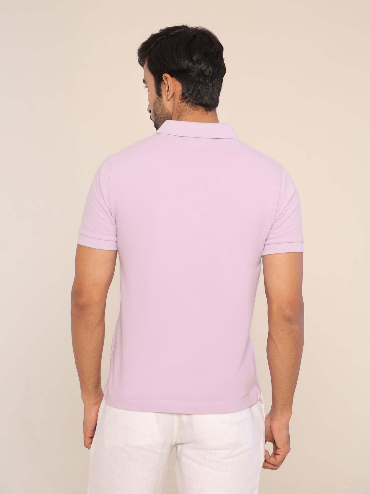 Organic Cotton Polo in Lilac