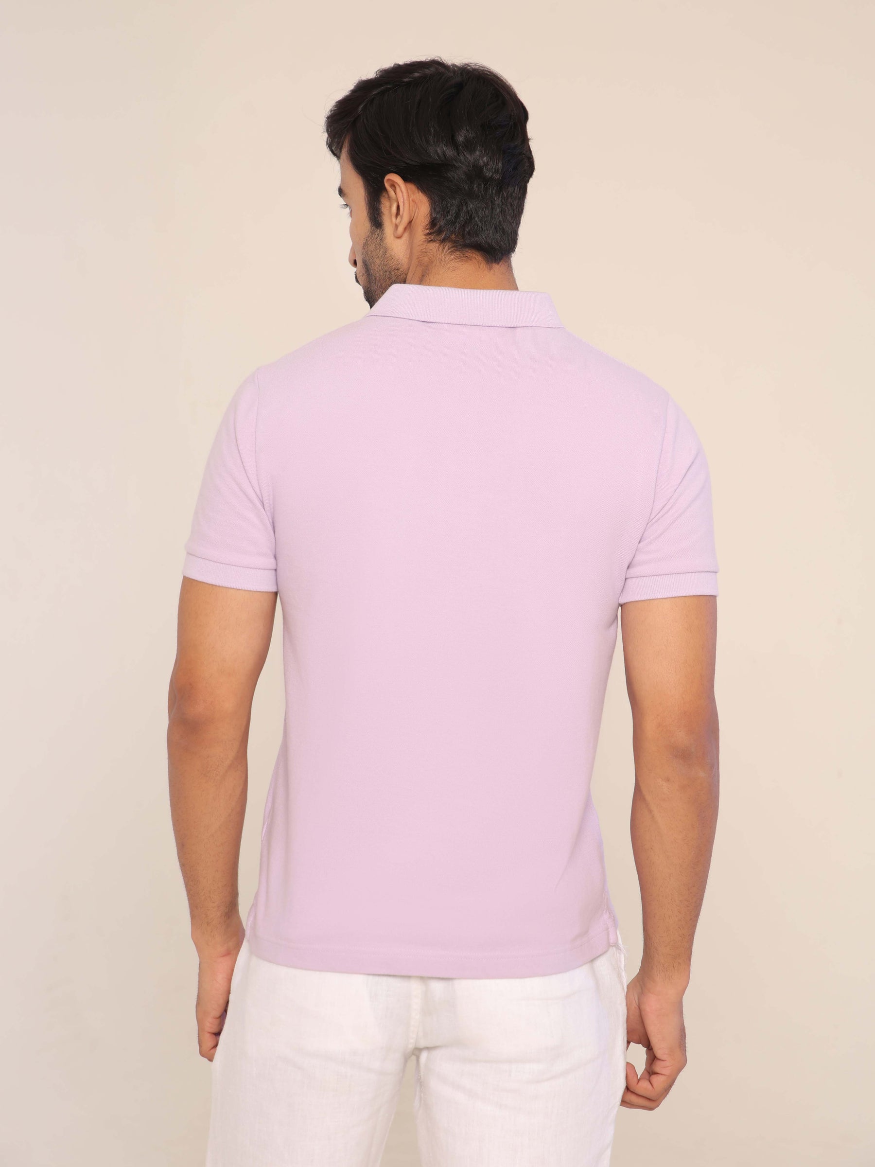 Organic Cotton Polo in Lilac