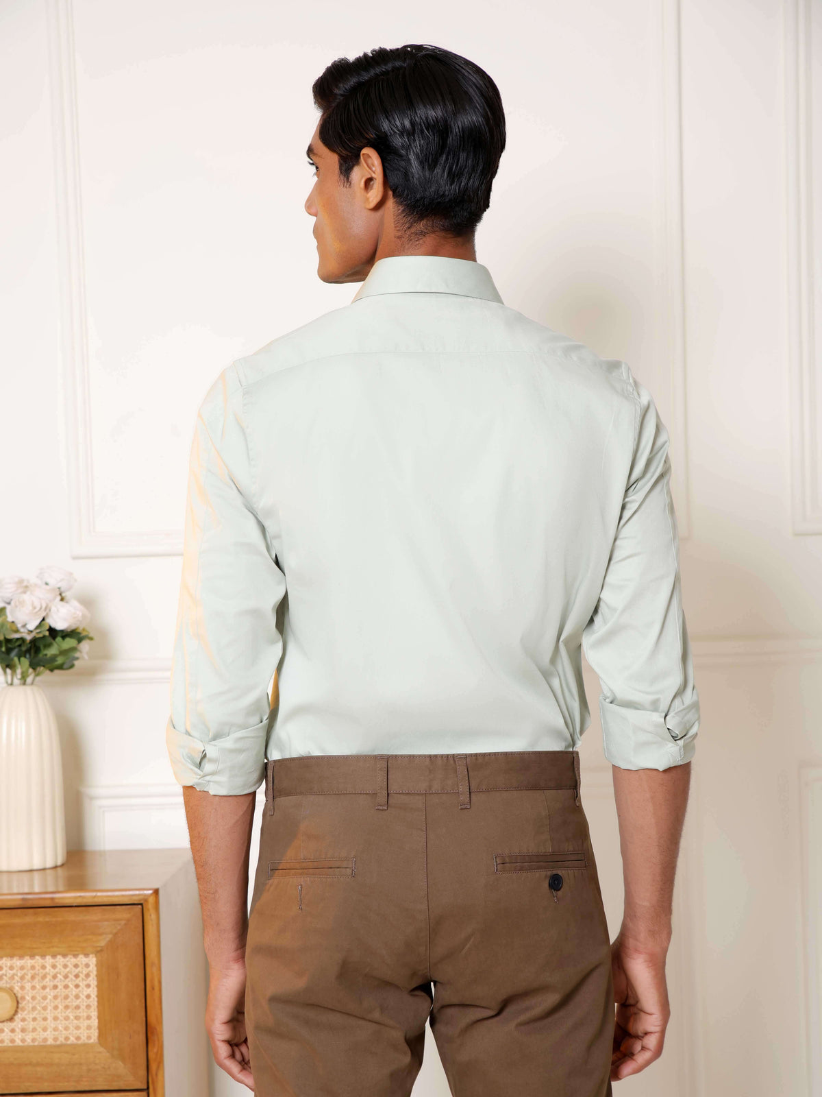 LuxeStretch™ Shirt in Sage Green