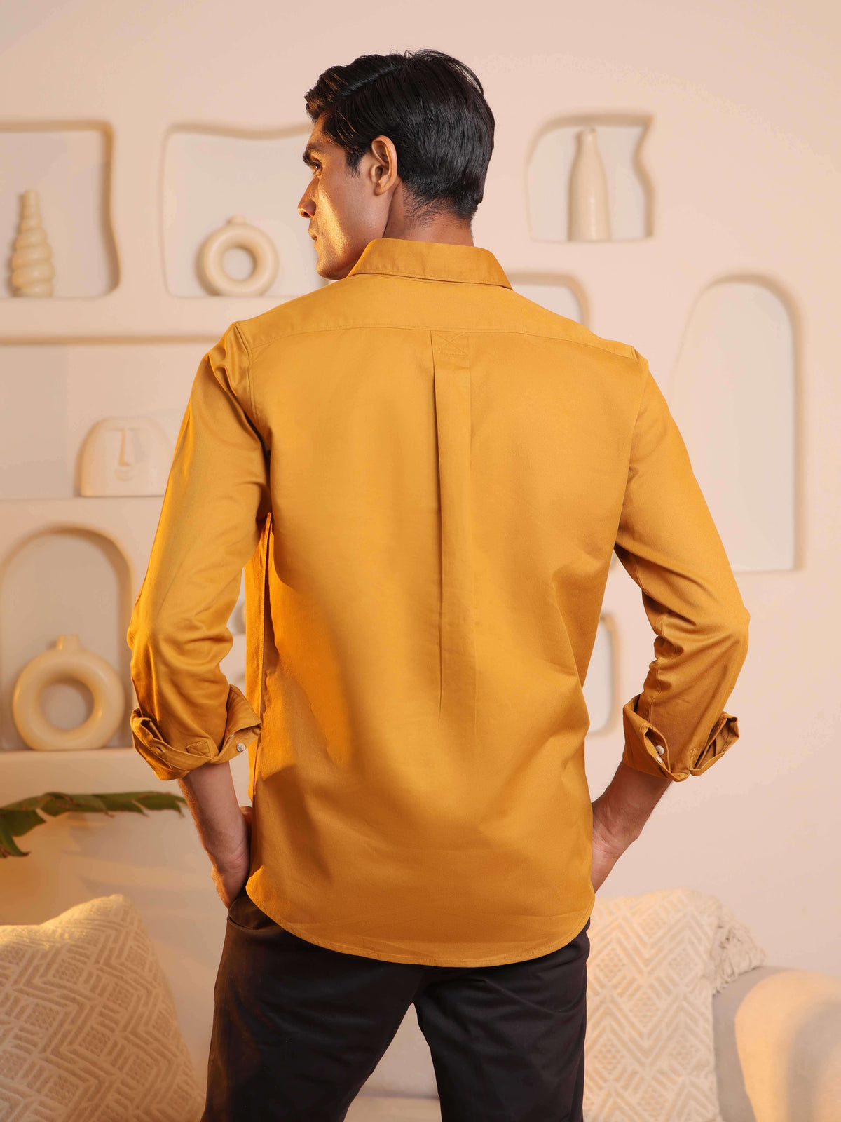 Double Pocket Cargo Shirt in Bronze - Comfort Fit