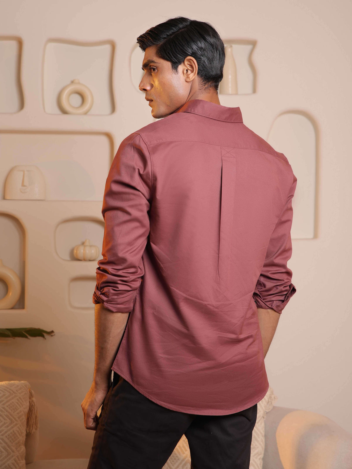 Double Pocket Cargo Shirt in Redwood - Comfort Fit