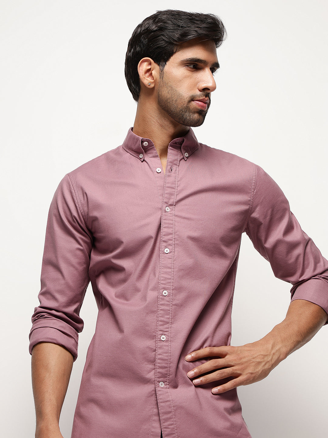 OxfordFlex™ Shirt in Roseberry-Slim Fit