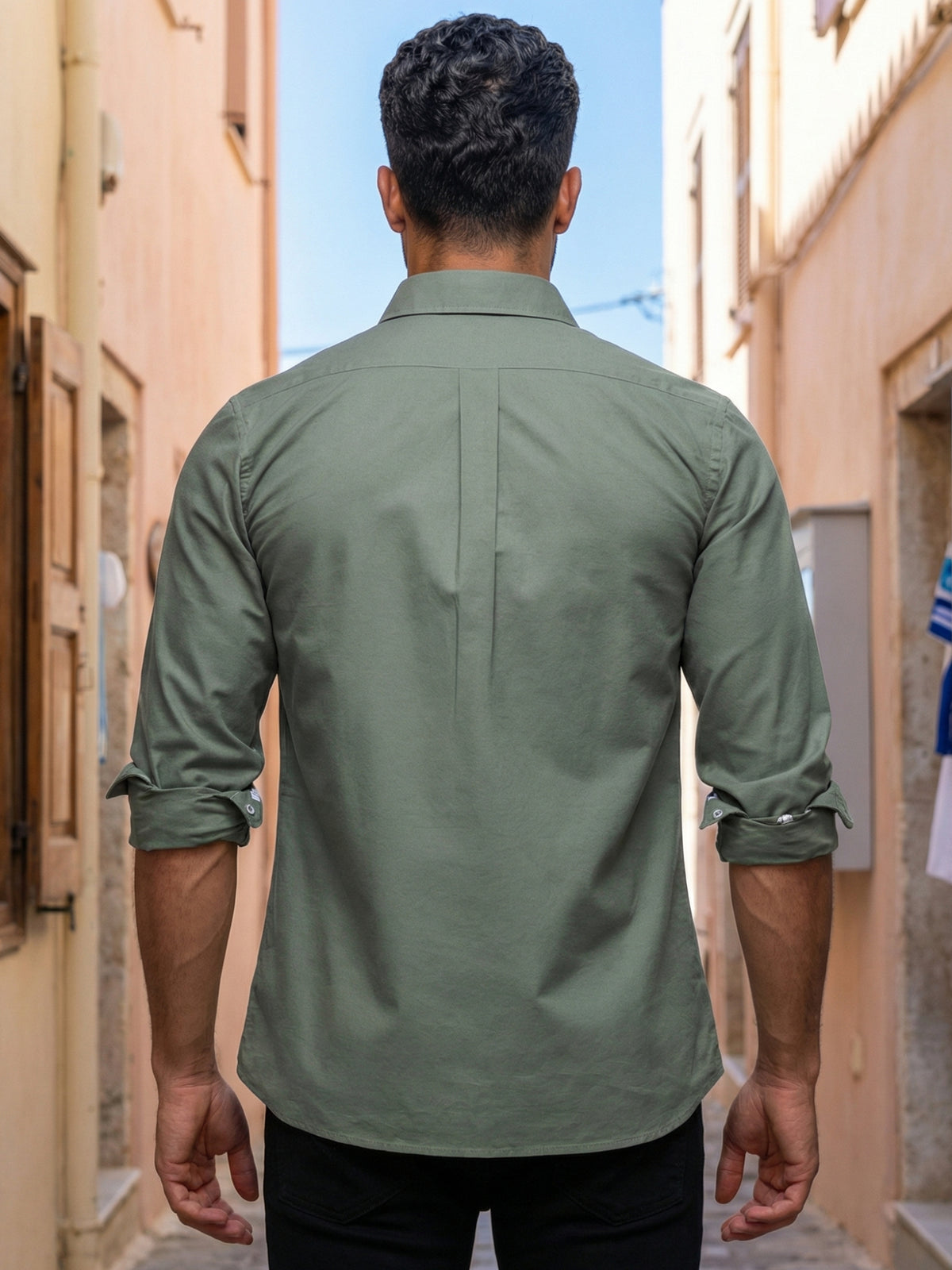 OxfordFlex™ Shirt in Seawood -Slim Fit