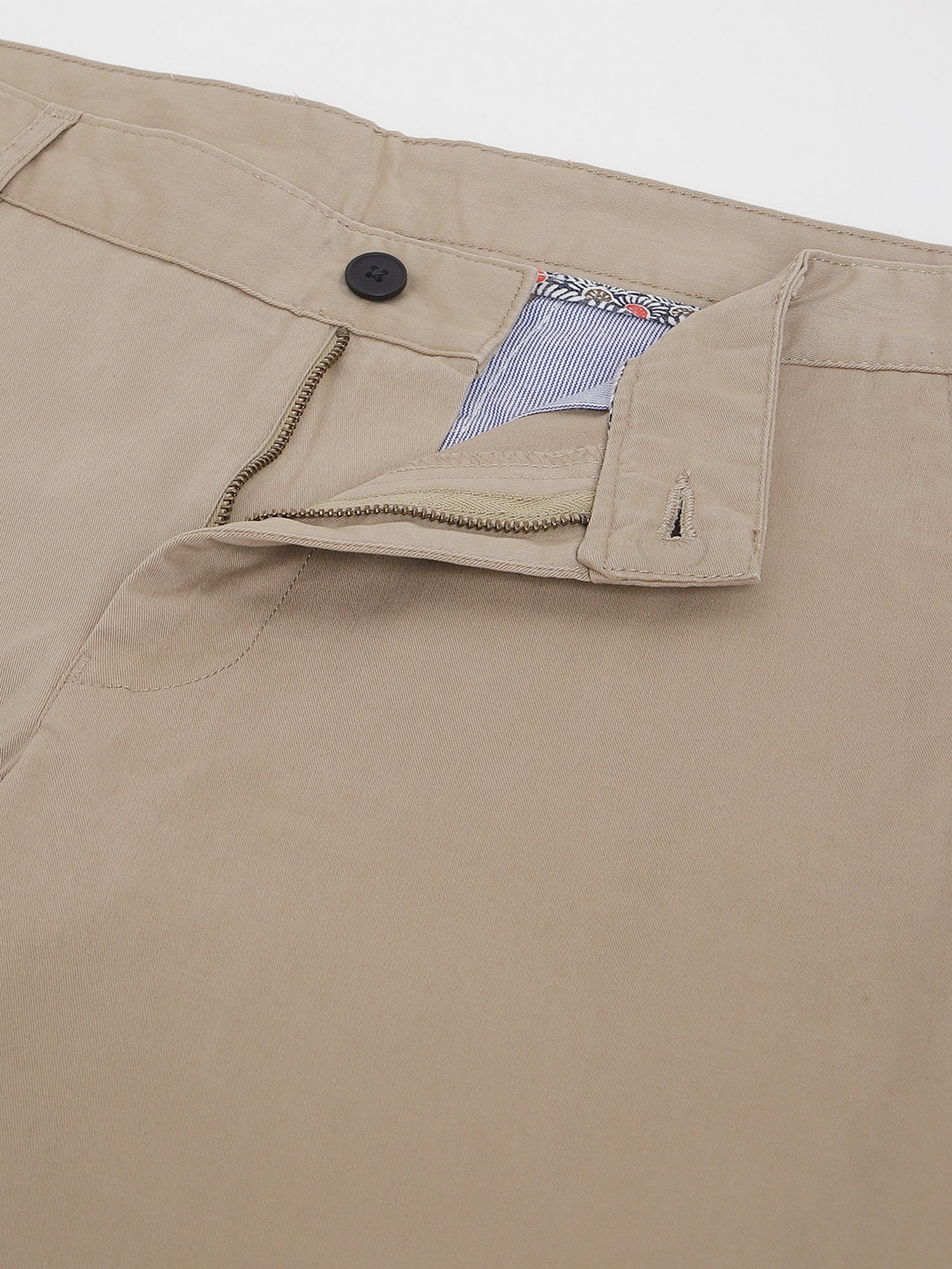 2 Way Stretch Chinos in Khaki- Slim Fit