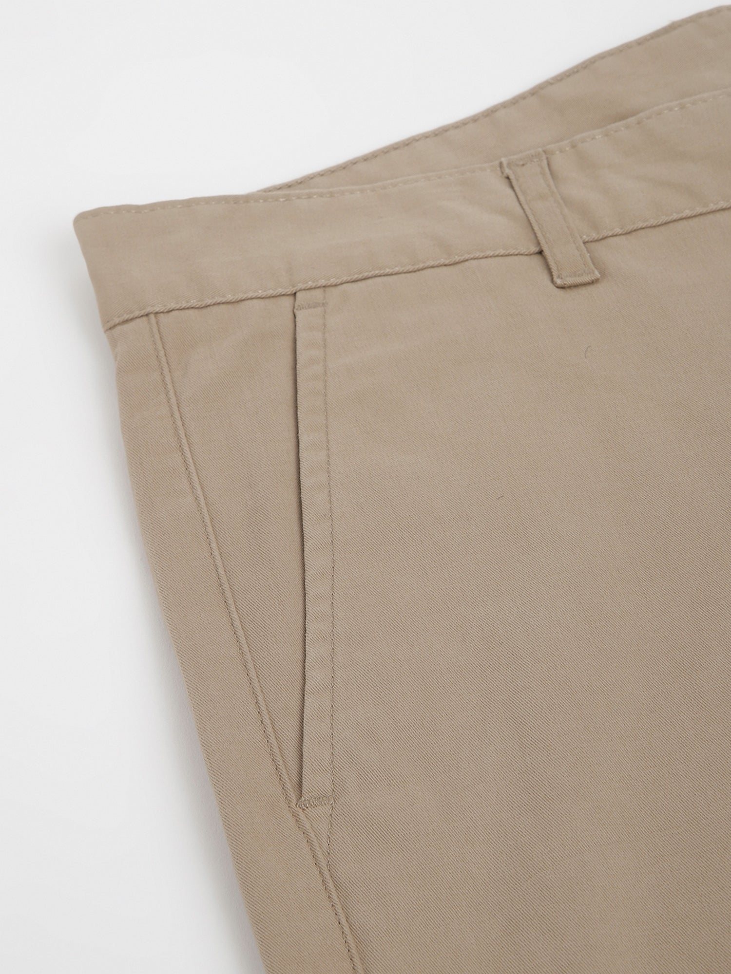 2 Way Stretch Chinos in Khaki- Slim Fit