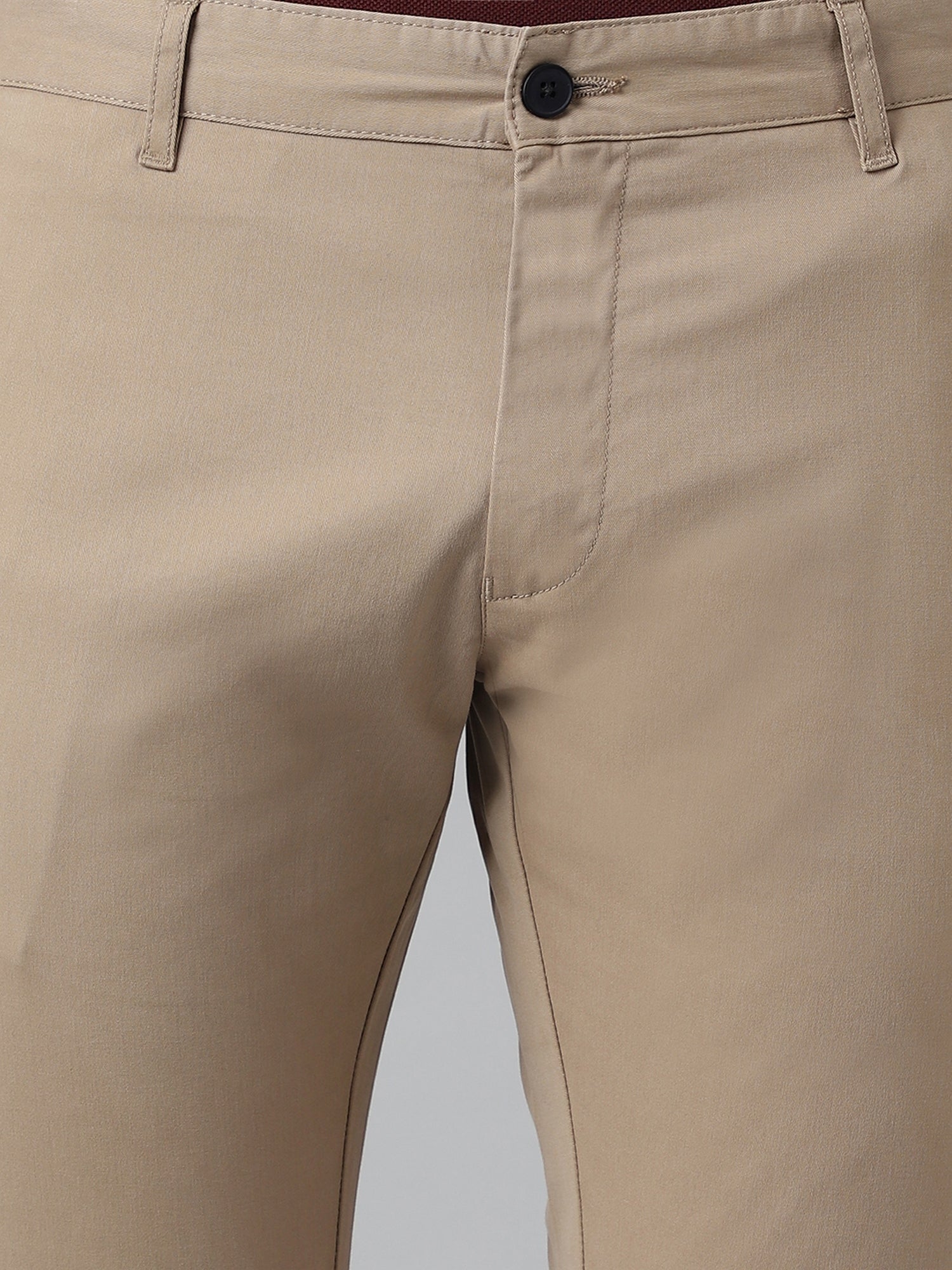 2 Way Stretch Chinos in Khaki- Slim Fit