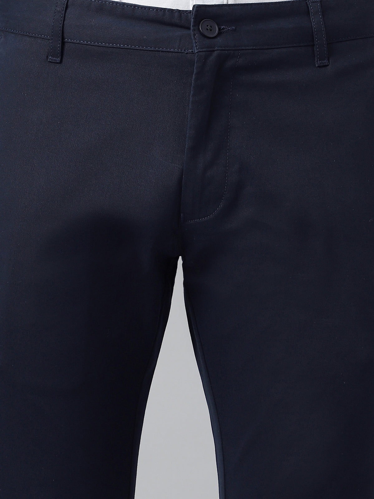 2 Way Stretch Chinos in Navy Blue- Slim Fit