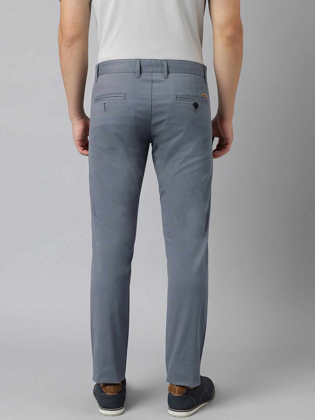 2 Way Stretch Chinos in Slate Grey- Slim Fit