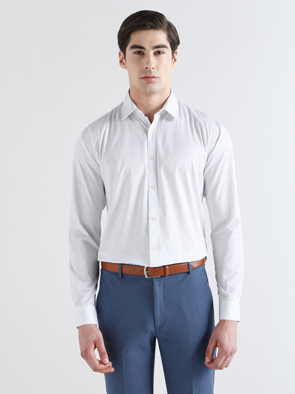 Men Comfort Fit Pure Cotton Striped Formal Shirt