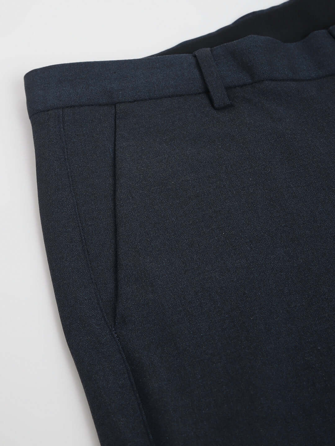 Flex Waist 4-Way Stretch Formal Trousers in Mel Blue- Slim Fit