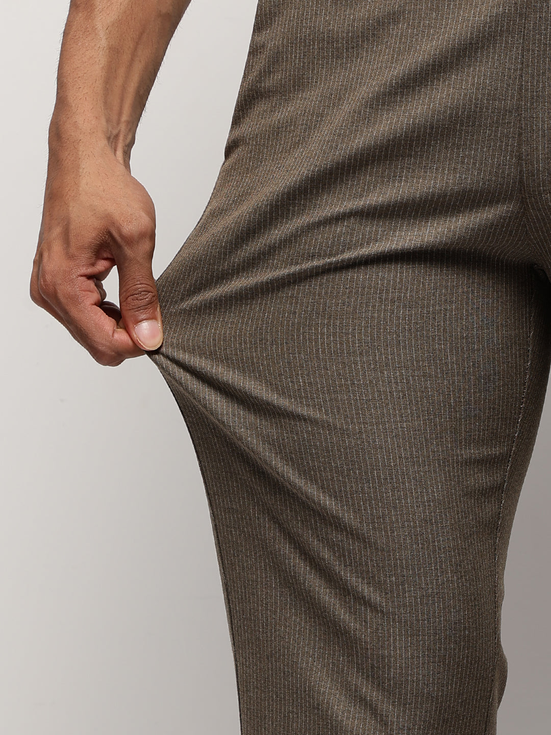MoveLite™ Striped Trousers in Hardwood