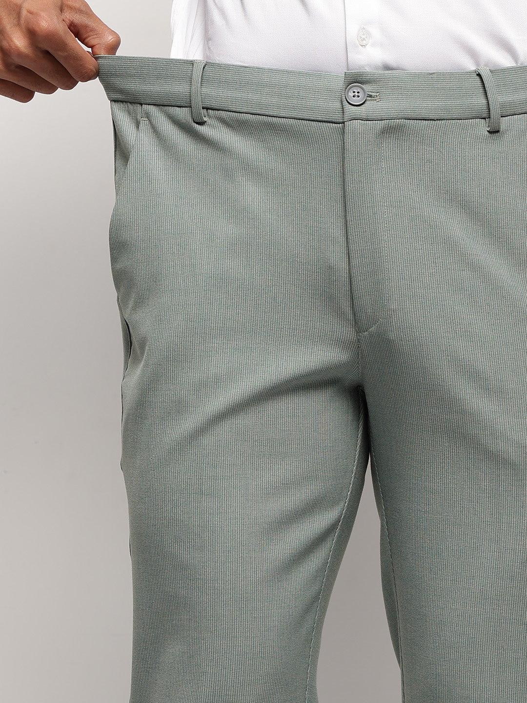 MoveLite™ Striped Trousers in Light Green