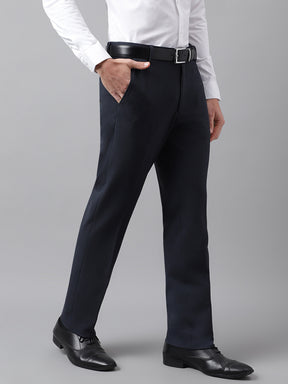 4-Way Stretch Formal Trousers in Mel Blue- Slim Fit