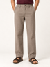 Cotton Linen Casual Pants in Khaki