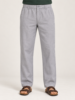 Cotton Linen Casual Pants in Grey