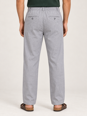 Cotton Linen Casual Pants in Grey