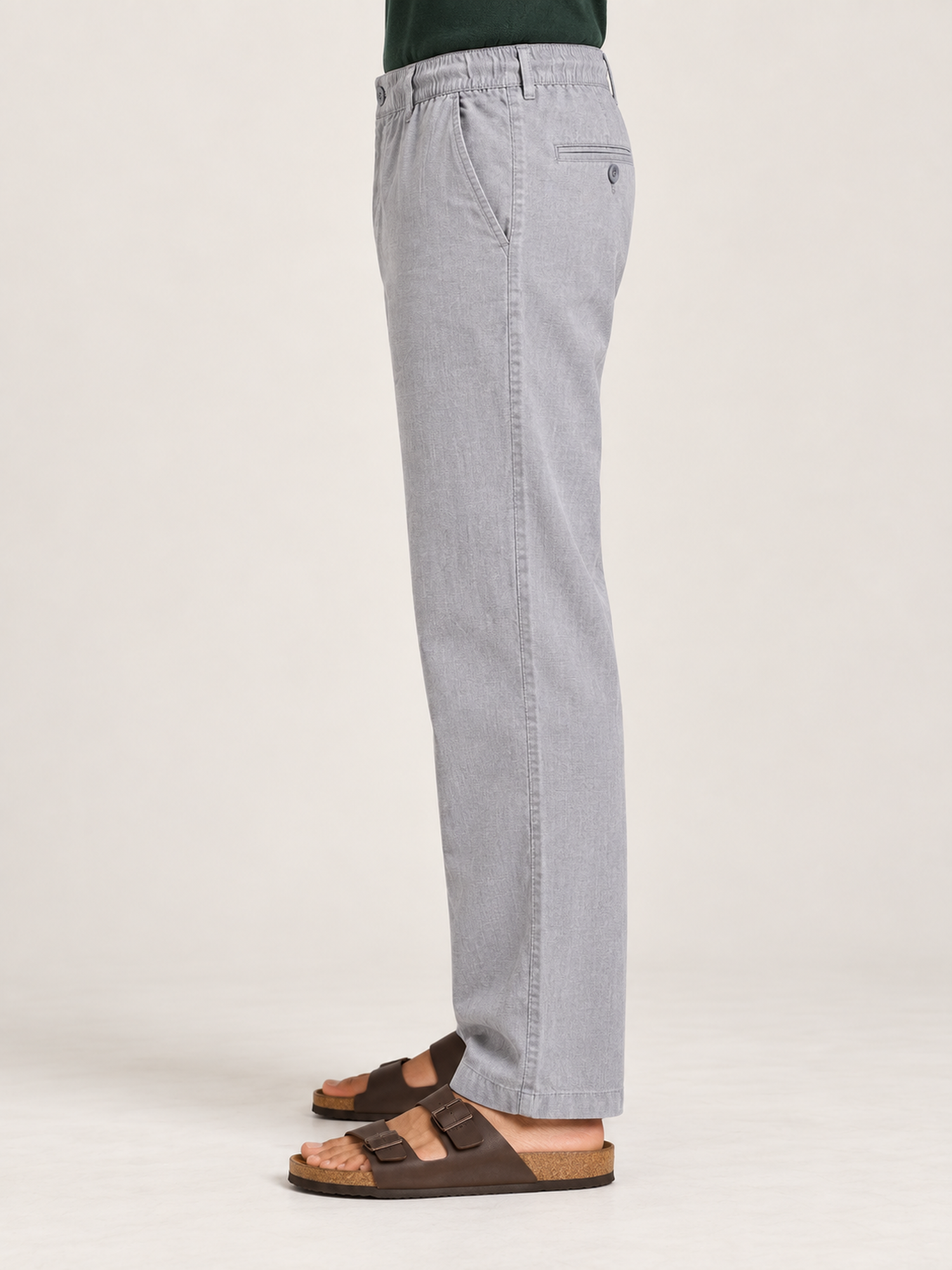 Cotton Linen Casual Pants in Grey