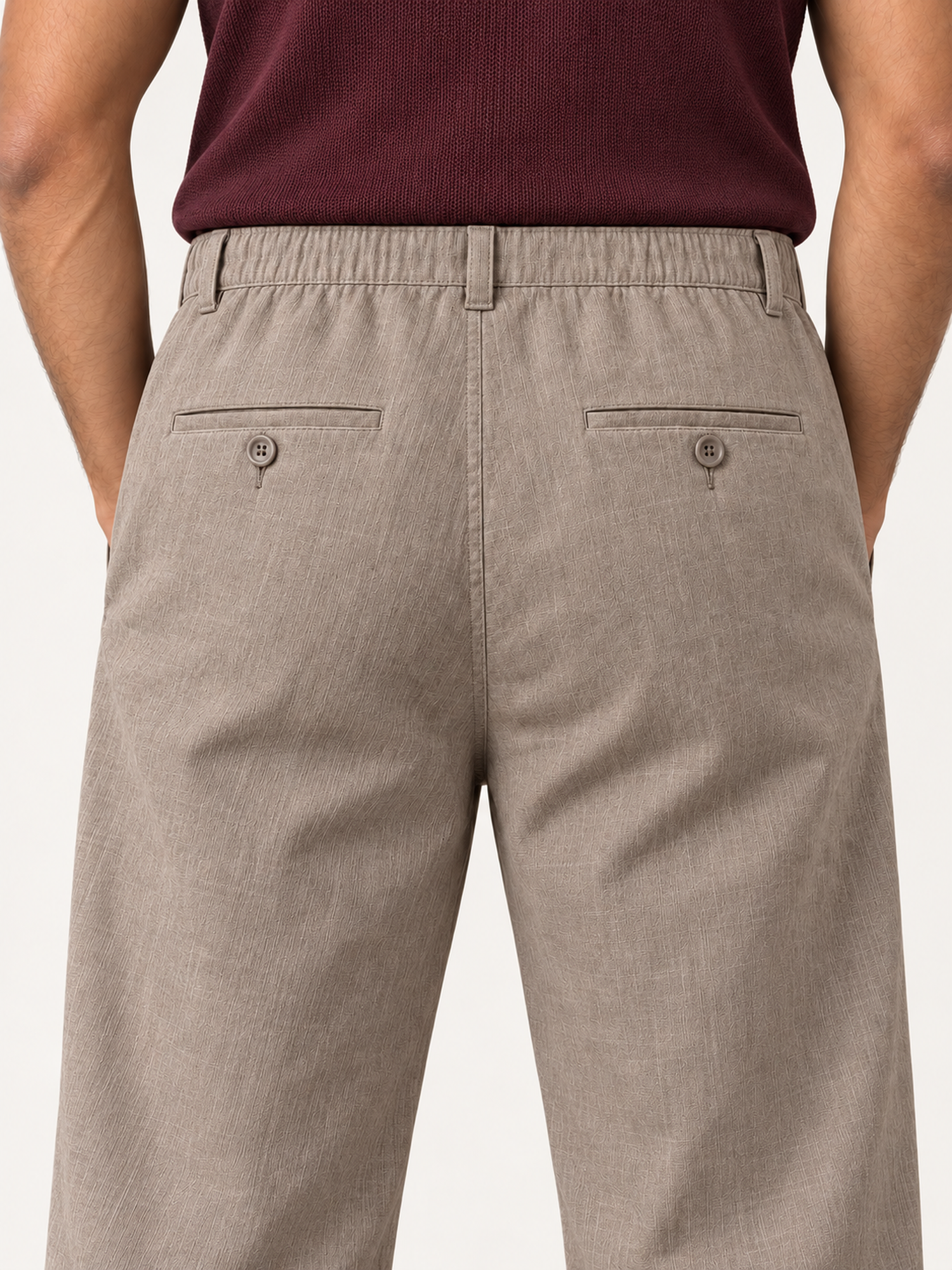 Cotton Linen Casual Pants in Khaki