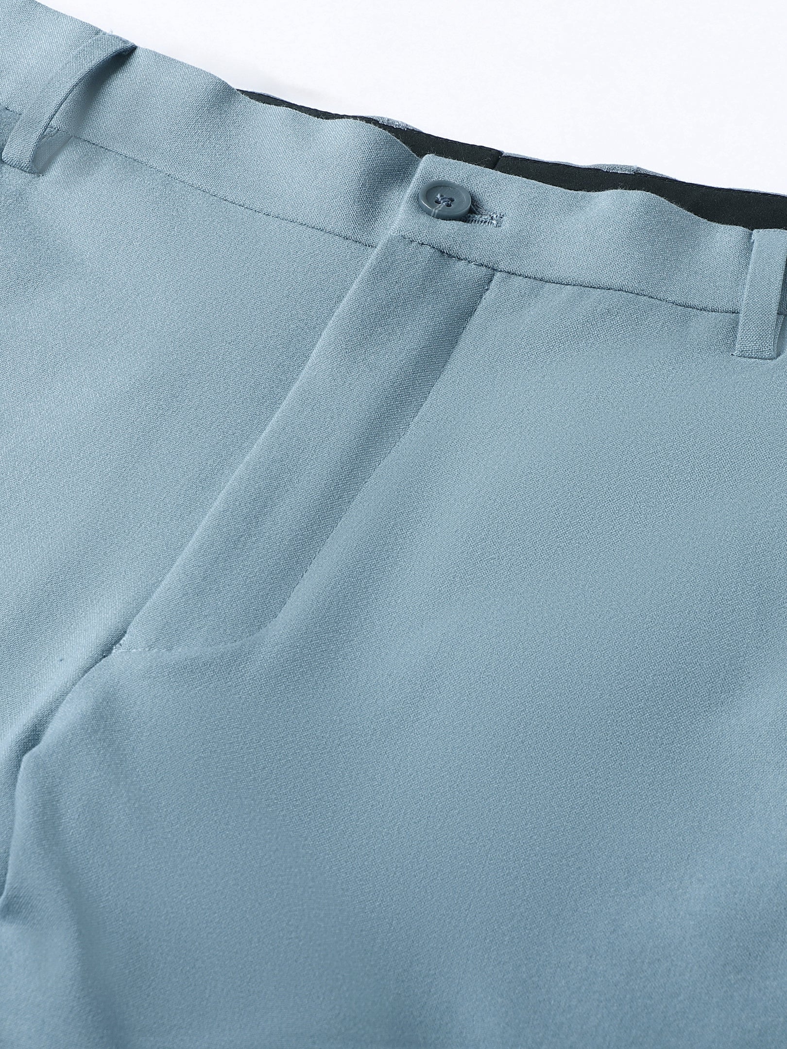 4-Way Stretch Formal Trousers in Powder Blue- Slim Fit