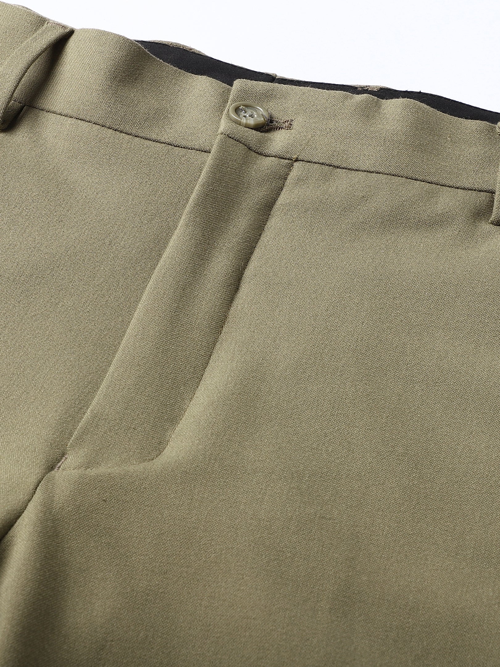 4-Way Stretch Formal Trousers in Tan Khaki- Slim Fit