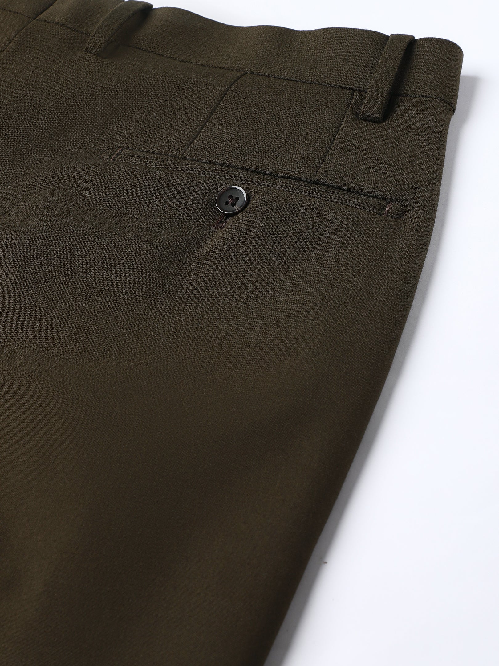 4-Way Stretch Formal Trousers in Jade Olive- Slim Fit