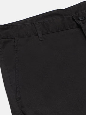 Organic Cotton Stretch Chino in Black- Slim Fit