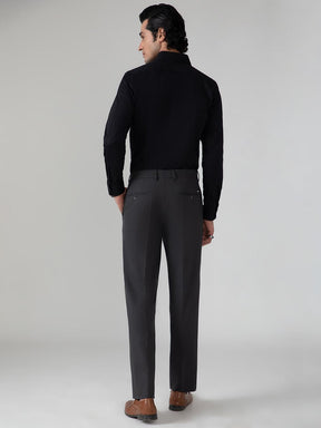 Formal 4 way Stretch Trousers in Charcoal Grey- Slim Fit