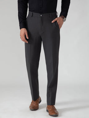 Formal 4 way Stretch Trousers in Charcoal Grey- Slim Fit