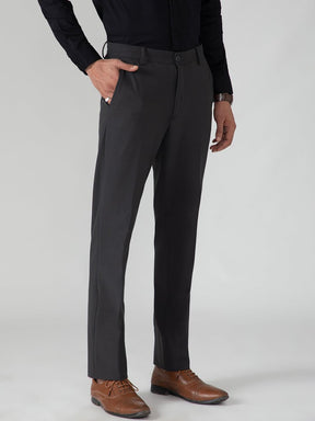 Formal 4 way Stretch Trousers in Charcoal Grey- Slim Fit