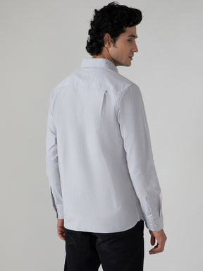 OxfordFlex™ Shirt in Light Grey- Slim Fit
