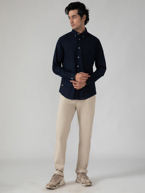 OxfordFlex™ Shirt in Navy- Comfort Fit