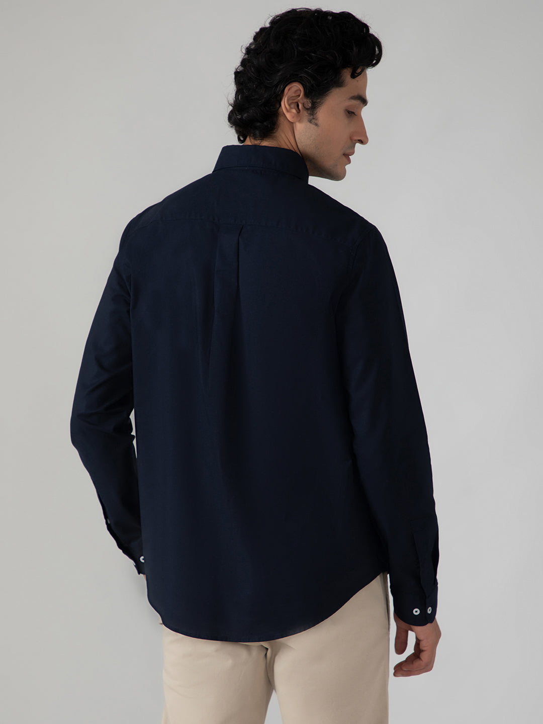 OxfordFlex™ Shirt in Navy- Comfort Fit