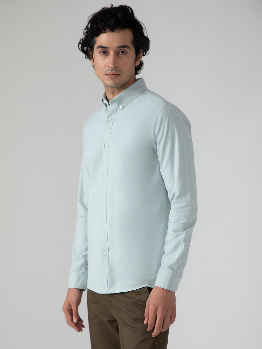OxfordFlex™ Shirt in Mint Green- Slim Fit