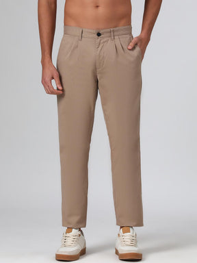 Organic Cotton Stretch Chino in Khaki- Comfort Fit