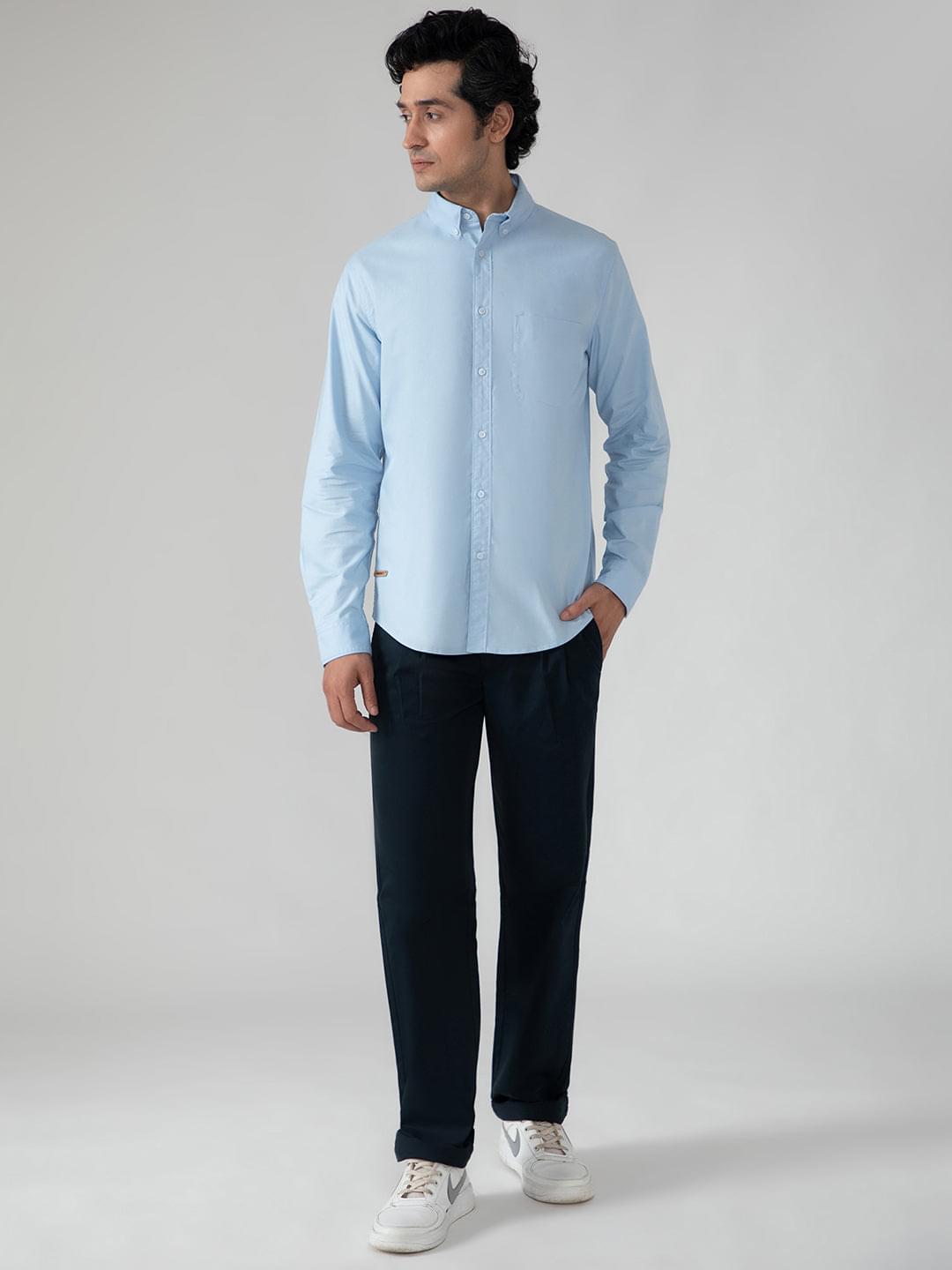 OxfordFlex™ Shirt in Sky Blue- Comfort Fit