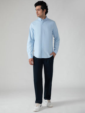 Casual Oxford Shirt in Sky Blue- Comfort Fit